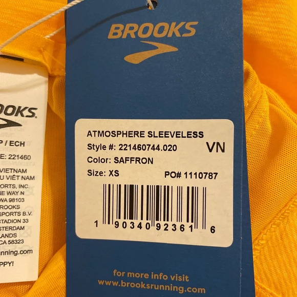 Brooks Saffron Atmosphere Sleeveless Top Size XS NWT. - Picture 5 of 7